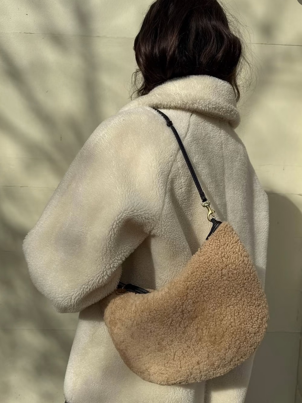 Clare V. Lune shearling bag